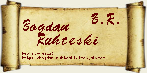 Bogdan Ruhteski vizit kartica